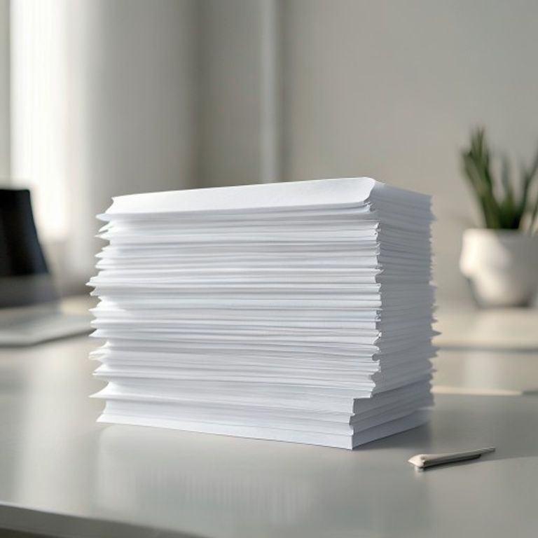 A stack of high-quality A4 paper in Sri Lanka used for office printing
