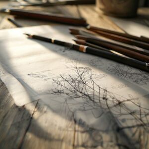 High-quality textured drawing paper used for professional sketching and charcoal art.