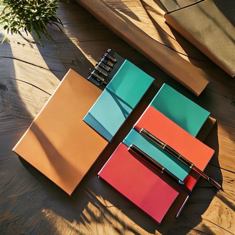 A curated selection of premium hardcover notebooks for professional writing and journaling.