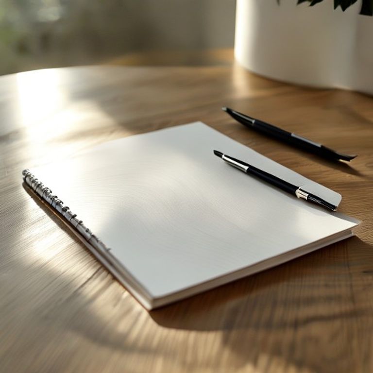 A professional desk setup featuring premium spiral notebooks for office and creative use.