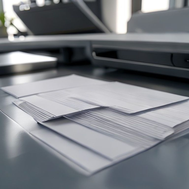 A close-up view of high-quality printer labels ready for use in a professional office setting.
