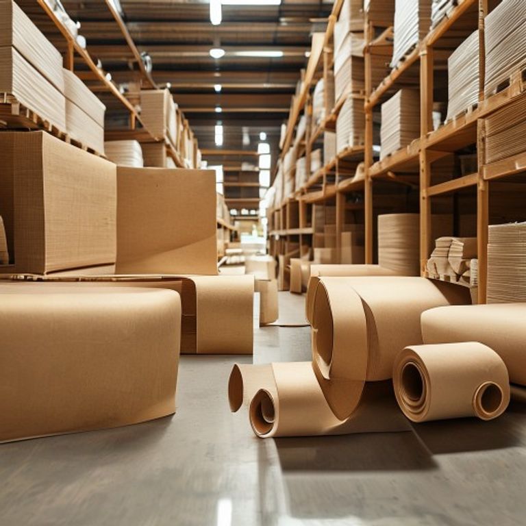 A stack of premium recycled kraft paper Sri Lanka products for sustainable packaging solutions.