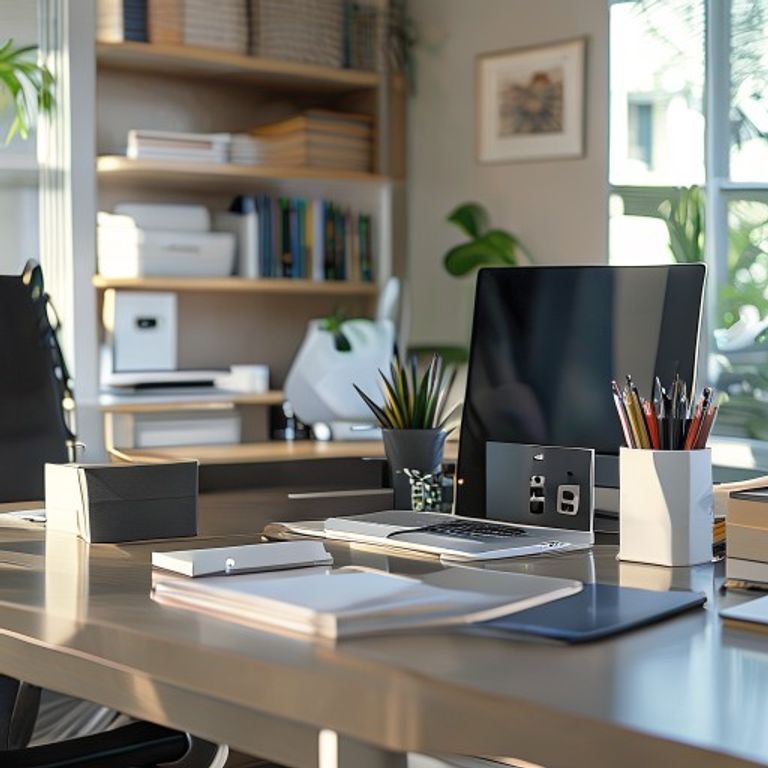A professional desk setup featuring the best office supplies Sri Lanka providers offer.