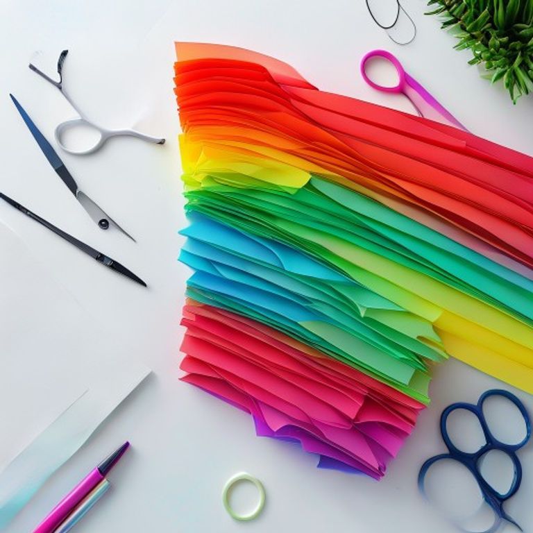 A stack of various shades of colored paper used for creative and office projects.