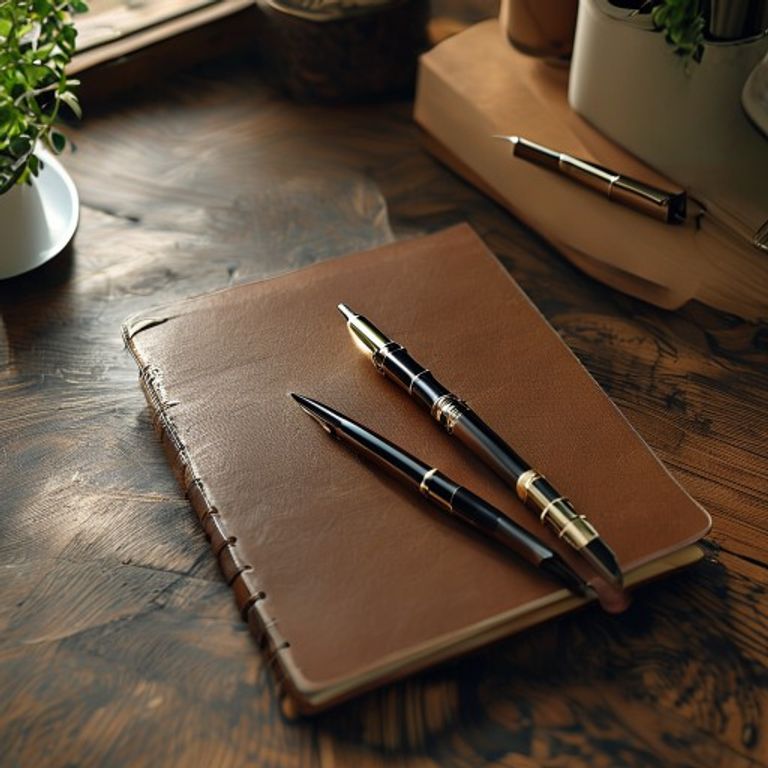 A professional desk setup featuring high-quality Notebooks & Writing tools.