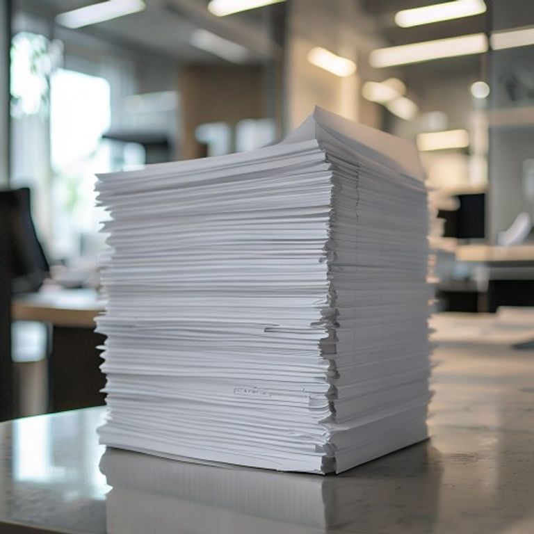 A stack of premium printer paper in Sri Lanka for office printing needs.