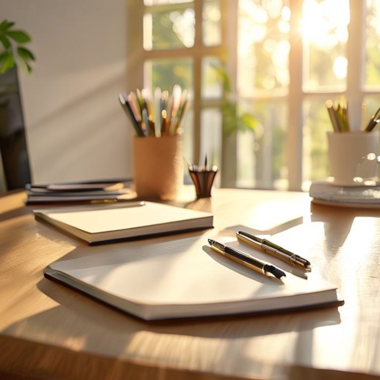 A curated collection of stationery online Sri Lanka items on a clean office desk
