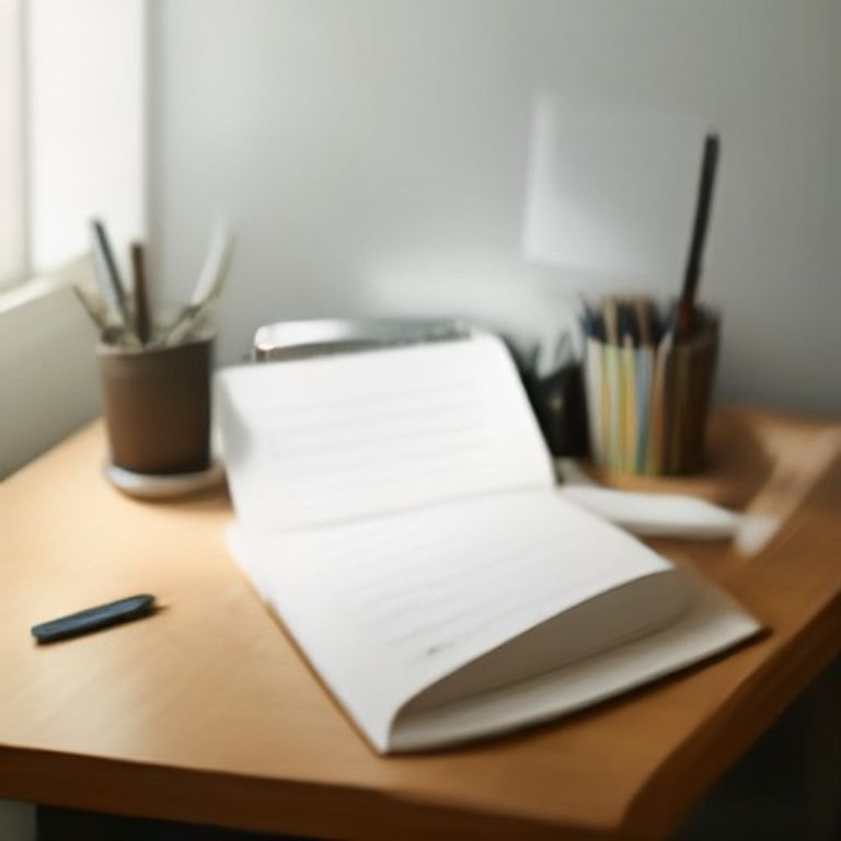 A professional desk setup featuring various green stationery items like recycled paper and bamboo pens.