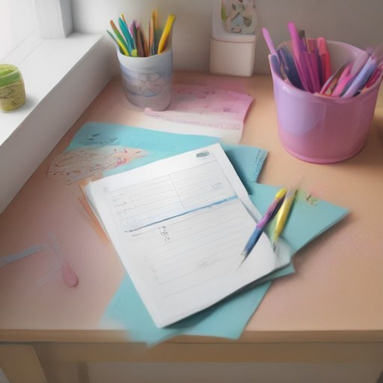 A professional collection of colorful kids stationery and creative school supplies on a desk.