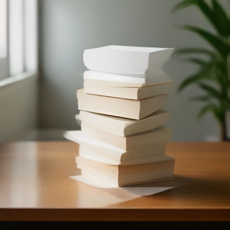 A stack of high-quality eco-friendly recycled paper in Sri Lanka