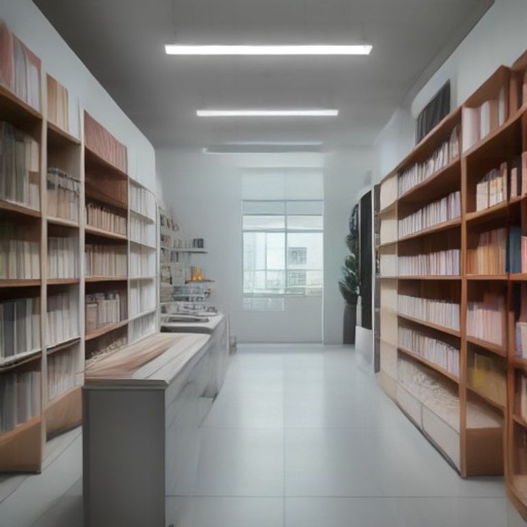 A clean and organized Negombo paper shop interior displaying premium stationery and paper products.
